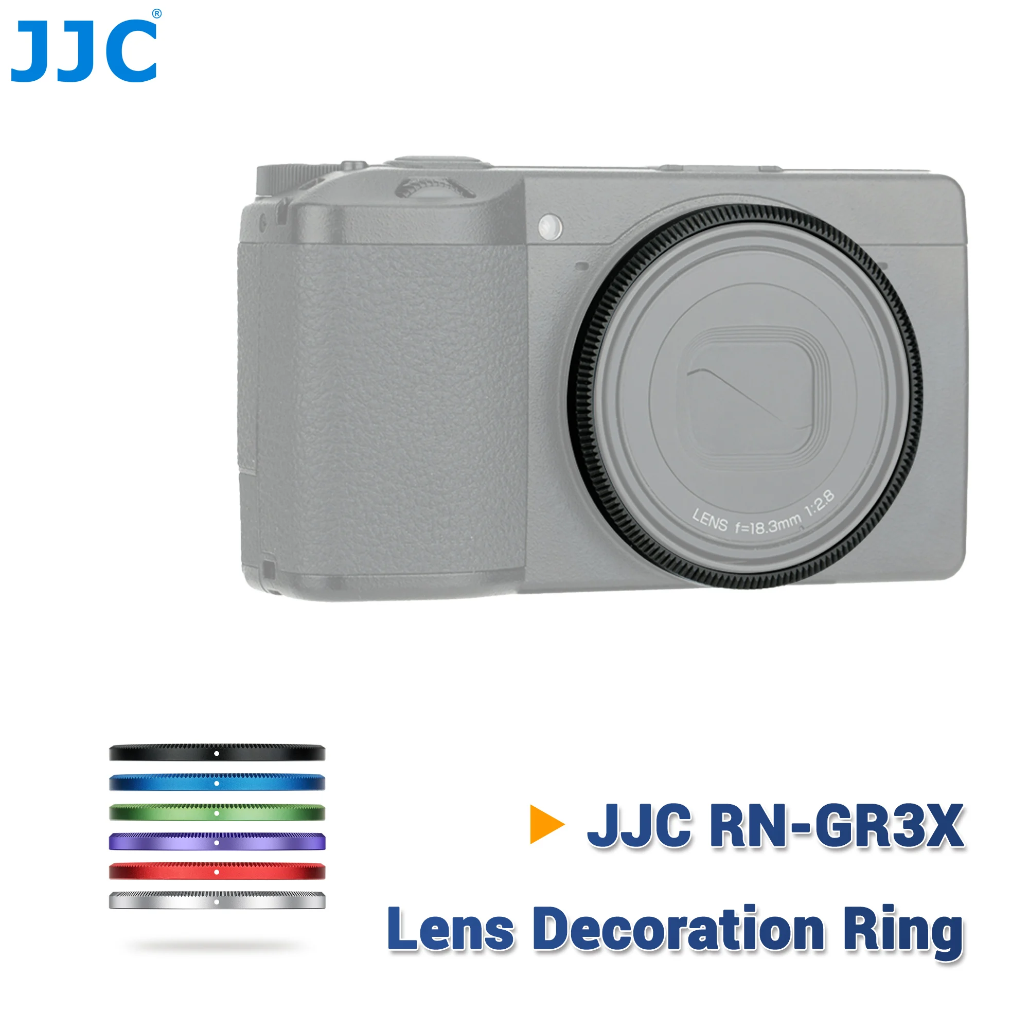 JJC tapa de anillo decorativa de Metal para Ricoh GR III GR III HDF GR3 GR3 HDF accesorios de cámara reemplaza el adaptador de anillo de lente Ricoh GN-1 - imagen 2