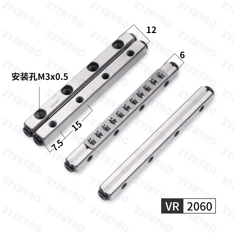 Guía de rodillos cruzados VR2 CRV2 NV2 VR2030/2045/2105/2090 VR2-30/45/60/75/120/150 movimiento lineal de alta precisión alta velocidad bajo ruido - imagen 4