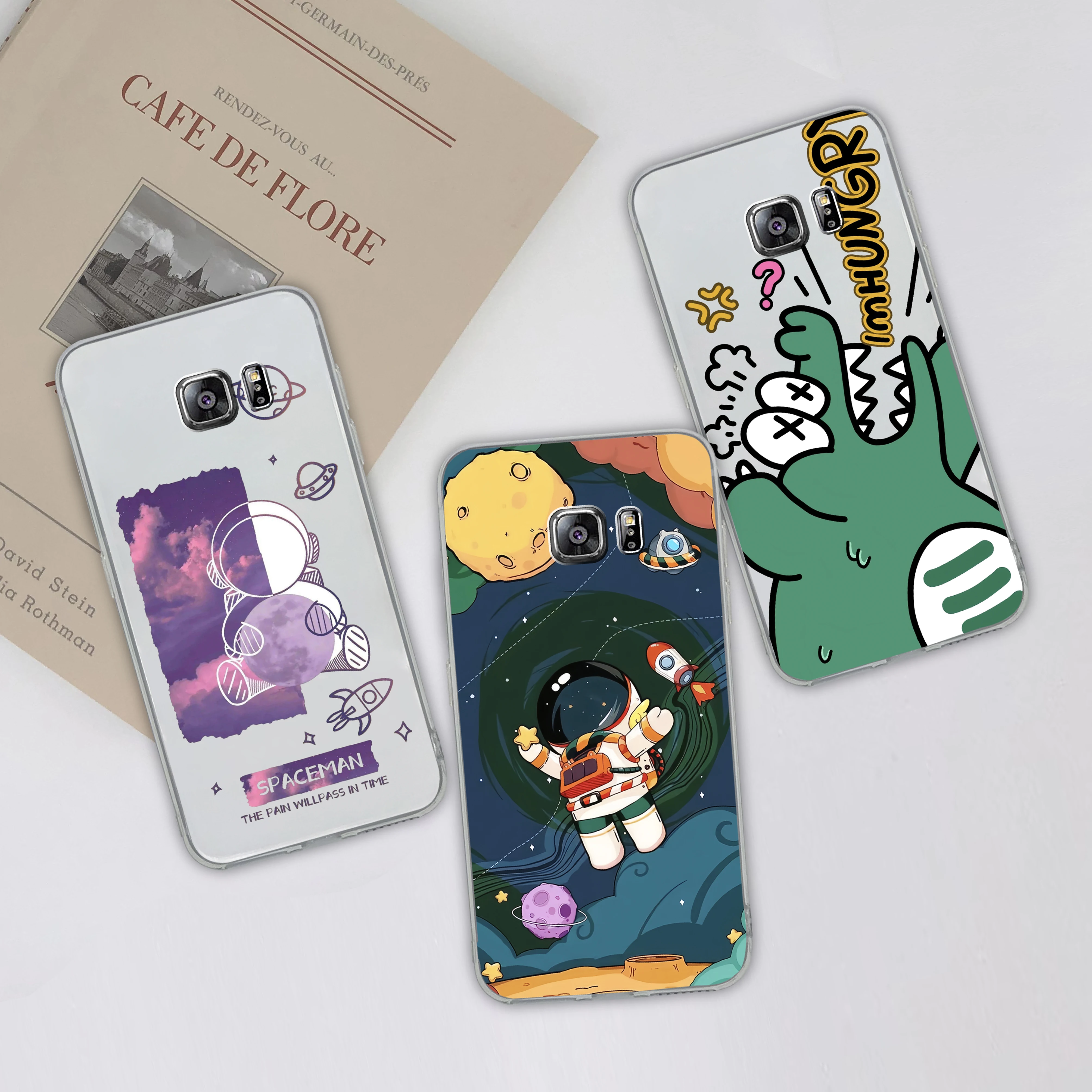 Para Samsung Galaxy Note 5 funda de teléfono gradiente flor contraportada para Samsung Note5 suave transparente silicona anticaída contraportada - imagen 3