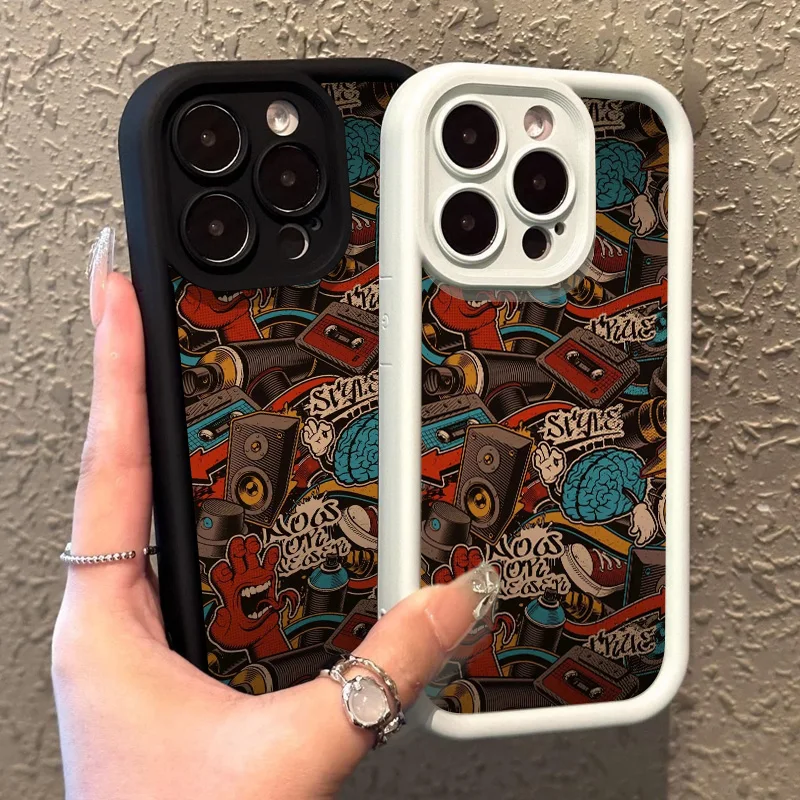 Funda para Samsung Galaxy A54 A53 A34 A14 A52S A52 A55 A33A13A32 A24 A73 A22 A23 4G 5G para Graffiti wall Cool funda de teléfono suave - imagen 5