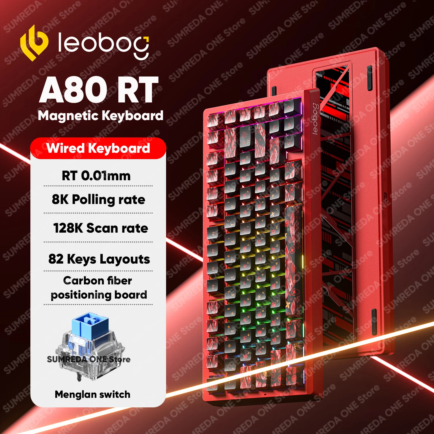 LEOBOG A80RT VS TAC75 HE Wireless Magnetic Gaming Mechanical Keyboard 75% Bluetooth Rapid Trigge 8K RGB Hotswap Gamer Keyboard - imagen 5