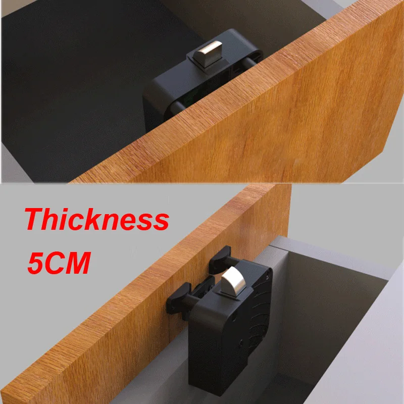 Cerradura de puerta de cajón con Sensor Invisible, cerradura de puerta con tarjeta de identificación IC, antirrobo, gabinete de archivos electrónicos sin llave para armario, muebles, caja de cajón para el hogar - imagen 5
