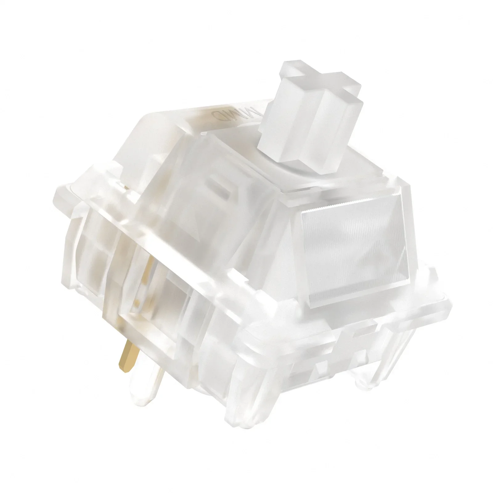 MMD-interruptor lineal de tinta blanca, 45g, para teclado mecánico para videojuegos, PC lubricado de fábrica, POM, resorte largo, accesorios de Kit DIY personalizados