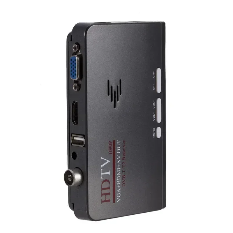 Receptor DVB-T2 DVB-T AV a VGA TV Box Compatible con HDMI VGA MPEG4 RF decodificador Digital - imagen 4