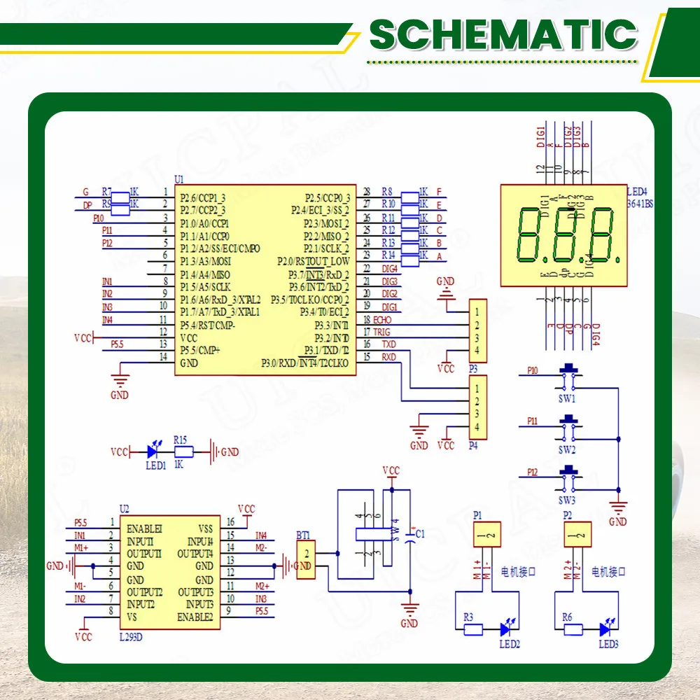 Kit electrónico de evasión de obstáculos de rango ultrasónico para coche, programación de pantalla LED, Kit de práctica de soldadura inteligente, bricolaje - imagen 4