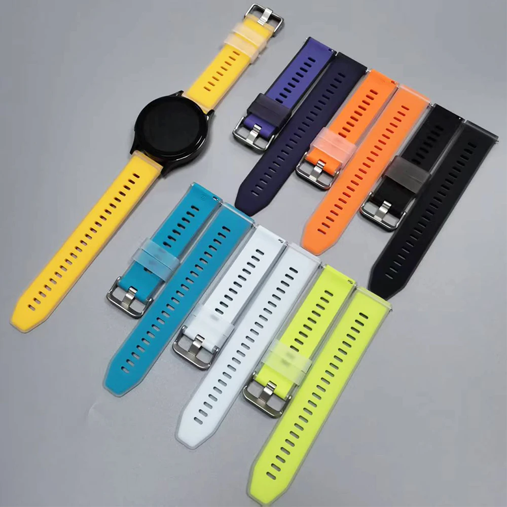 Correa deportiva transparente de silicona de 22mm para Garmin Forerunner 570 265 255 Music Venu 4 3 2 pulsera para Vivoactive 4 Correa - imagen 3