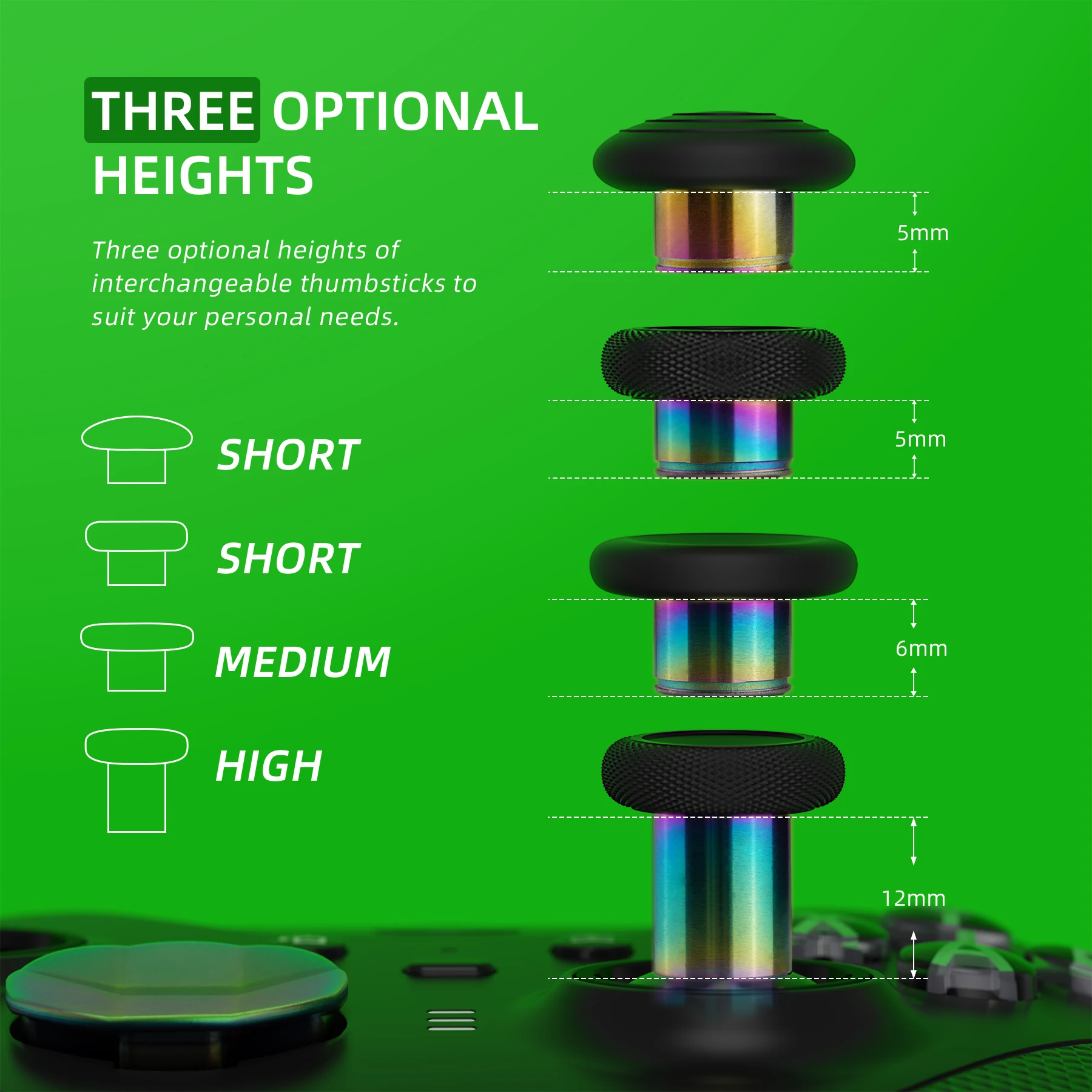 Palancas de Metal eXtremeRate para mando de Xbox Elite Series 2, Thumbsticks, almohadillas en D, modelo 1797 - imagen 3