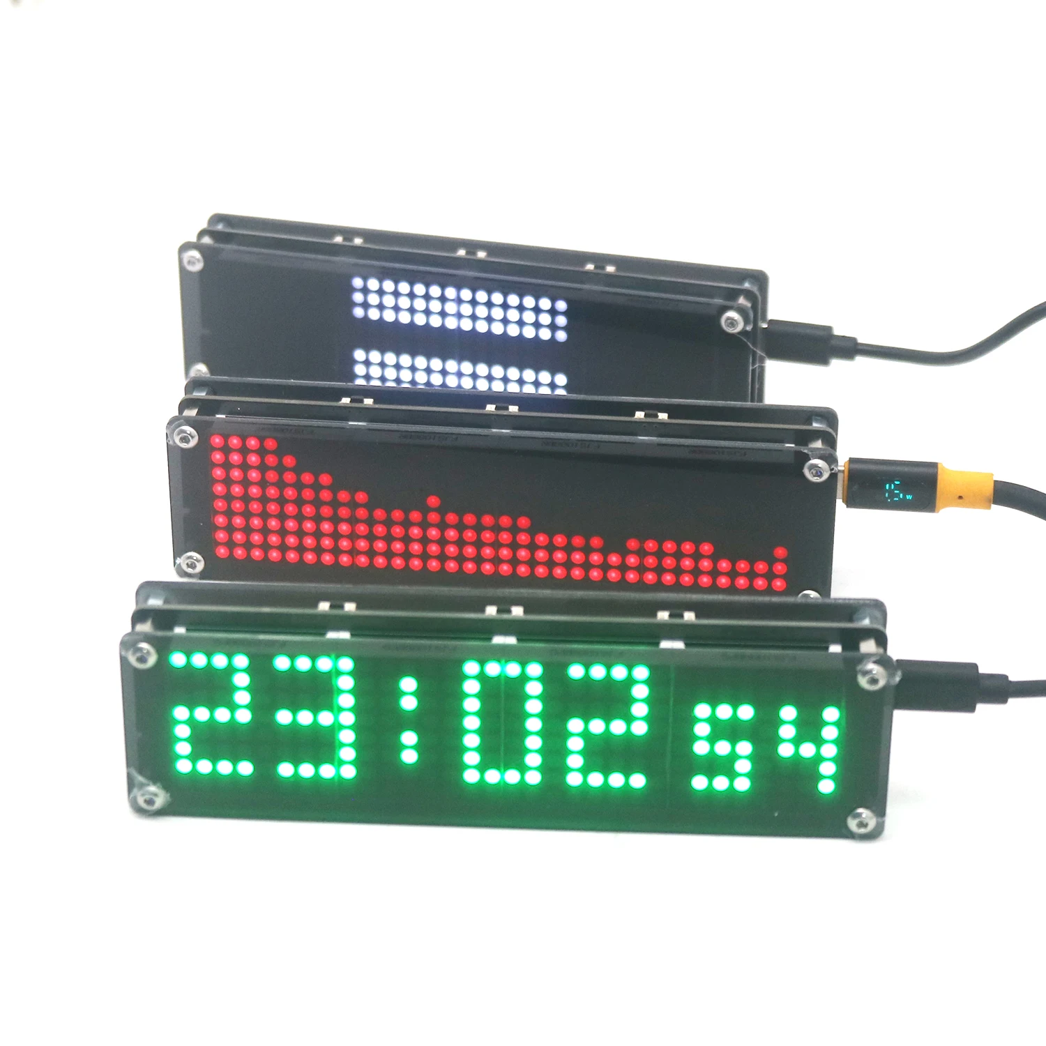 Reloj de matriz de puntos WiFi con segundo tiempo de red ESP32, sincronización automática de audio, medidor de nivel y espectro de música, pantalla LED, decoración de escritorio y hogar inteligente - imagen 2