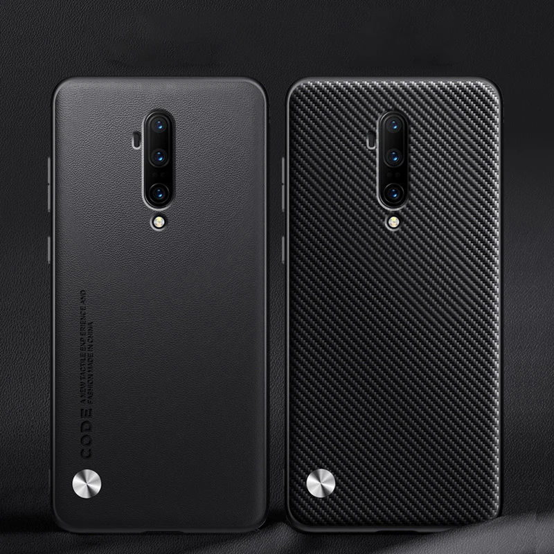 Funda de cuero de lujo para OnePlus 7T Pro 7TPro HD1911 HD1913 HD1910, cubierta de teléfono de fibra de carbono con bordes suaves a prueba de golpes - imagen 5