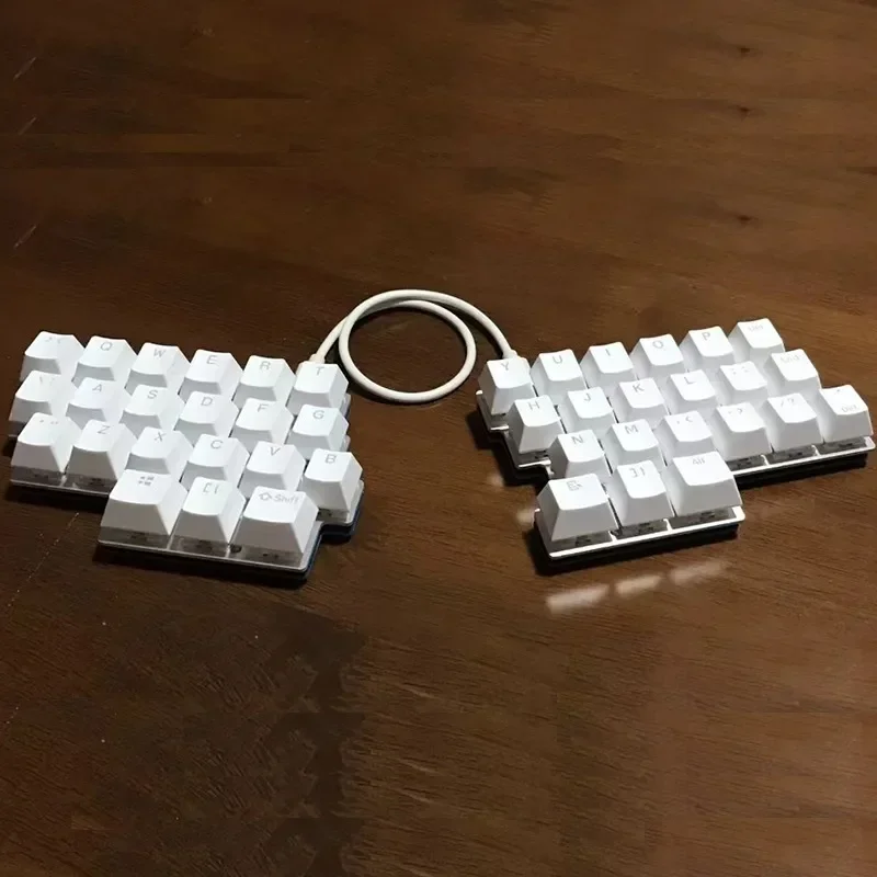 Teclado con cable dividido, teclado ergonómico, personalizado, intercambiable en caliente, QMK VIA, cambio de teclas, Teclado mecánico para juegos DIY, 42 diseños