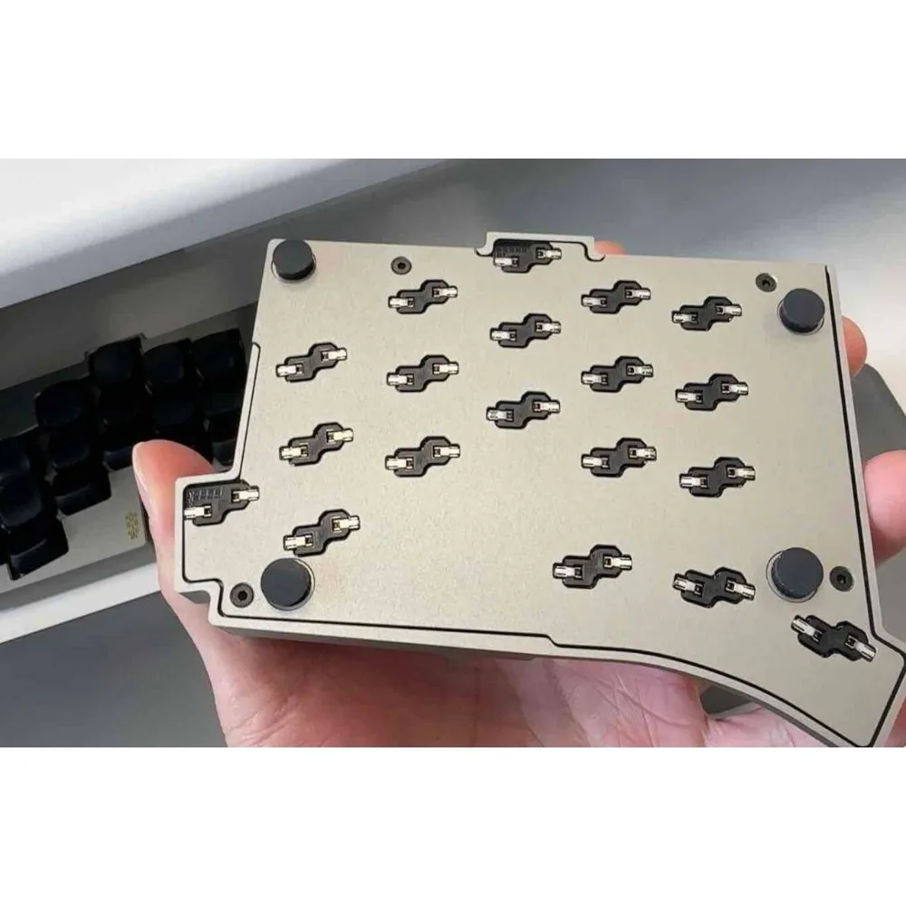 Carcasa de aluminio TOTEM teclado dividido inalámbrico personalizado modo Dual Bluetooth Zmk Teclado mecánico ultrafino de intercambio en caliente ergonómico - imagen 5