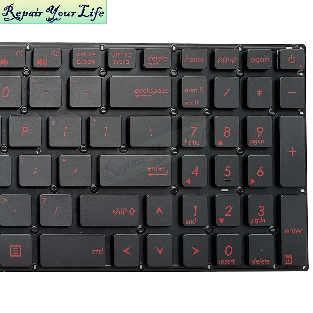 Teclado retroiluminado US RU para For Asus N501 N501VW UX501 UX501VW G501 G501VW EE. UU. Inglés RUS Teclado ruso 0KNB0-662MUS00 AEBK5U02020 - imagen 2