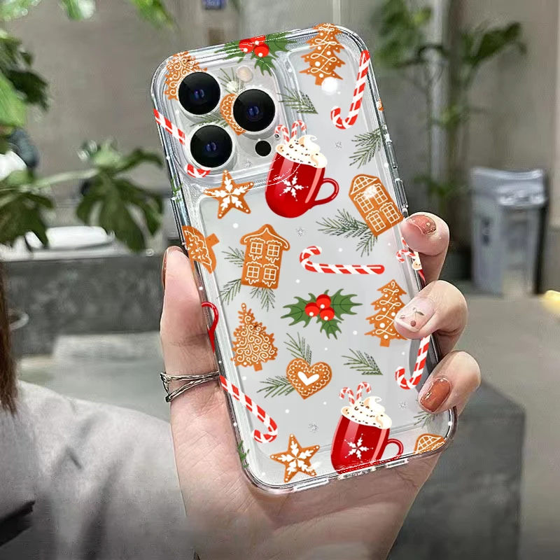 Funda de teléfono suave con diseño de árbol de Navidad, Cupcake de Navidad creativo para iPhone 11 12 13 14 15 16 17 Pro Max XS XR X 7 8 Plus 16E Air Cover - imagen 5