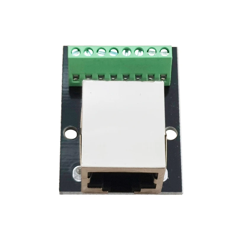 Gran oferta, 1 Uds., placa de ruptura de conector hembra Ethernet RJ45, placa de conector de 2,54 Mm, Terminal adaptador de red blindado - imagen 4