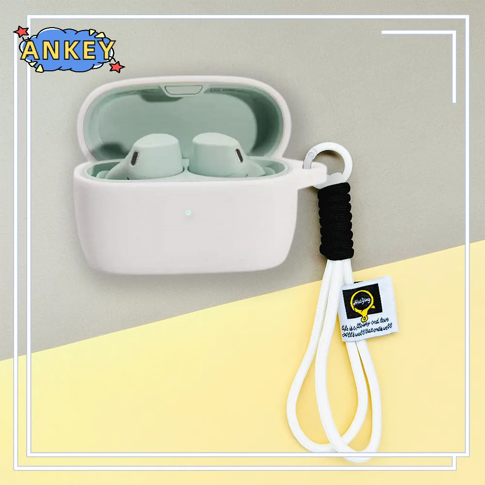 Funda para Jabra Elite 4 Active, Elite 3, Elite 2, cordón protector de nailon, cubierta suave, funda de conchas, accesorios de correa de cuerda de mano - imagen 2