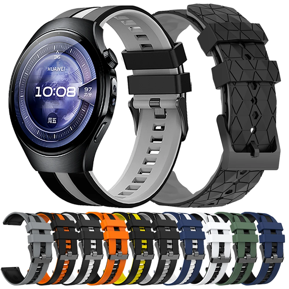 Muñequera de silicona de 20mm y 22mm para HUAWEI WATCH 5 46mm GT 5 Pro GT5 4 Runner, correa deportiva para Huami AMAZFIT BIP6, pulsera de repuesto