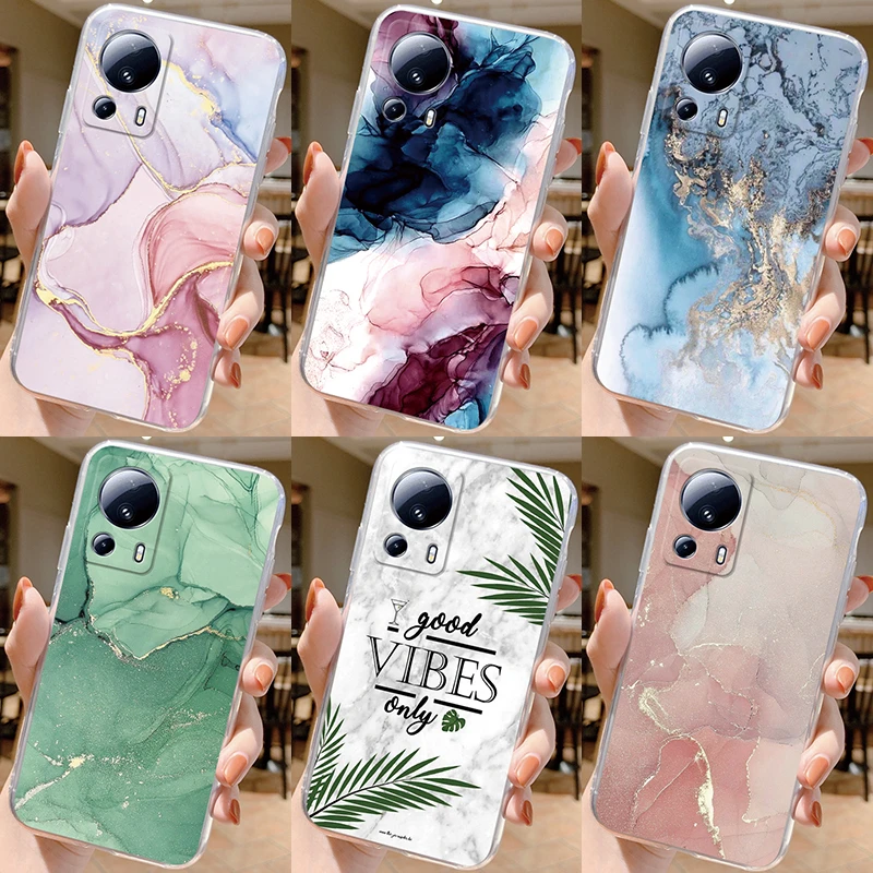 Para Xiaomi 13 Lite Funda de Color degradado carcasa protectora transparente Funda para Xiaomi Mi 13 Lite silicona 13Lite parachoques trasero Capa