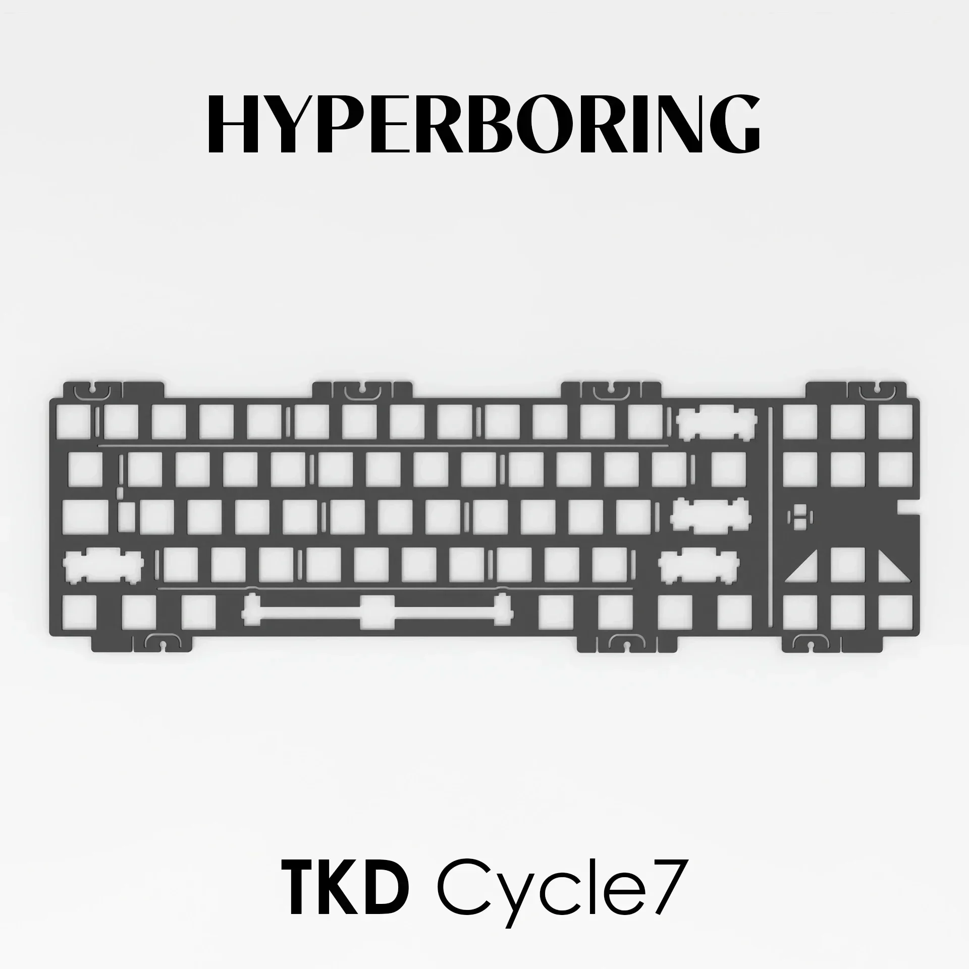 Placa de teclado TKD Cycle7 PP PC FR4 Aluminio (puñaladas montadas en PCB y puñaladas montadas en placa) Cycle70