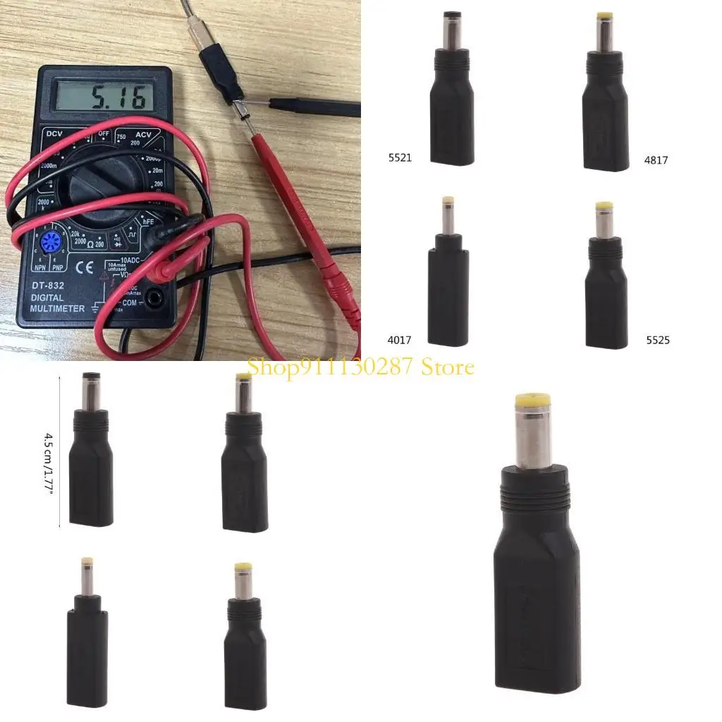 J1HC USB C a Adaptador potencia, Tipo C a 4017 4817 5521 5525 Conector masculino