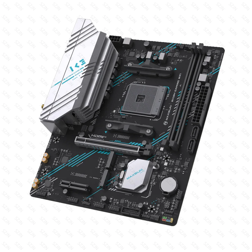Juego de placa base Maxsun B550, Kit de juegos con serie RYZEN 5000 DDR4, 3200MHz, WIFI integrado, compatible con 2 * M2 NVME 2 * SATA3.0 - imagen 3