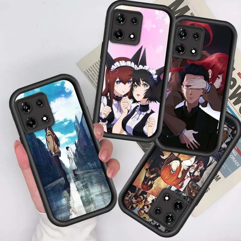 Funda de Anime Kurisu Makise para Infinix Tecno Spark Camon Smart Zero Go 1 7 8 8C 9 10 30 40 Plus, funda de teléfono con escalera ocular