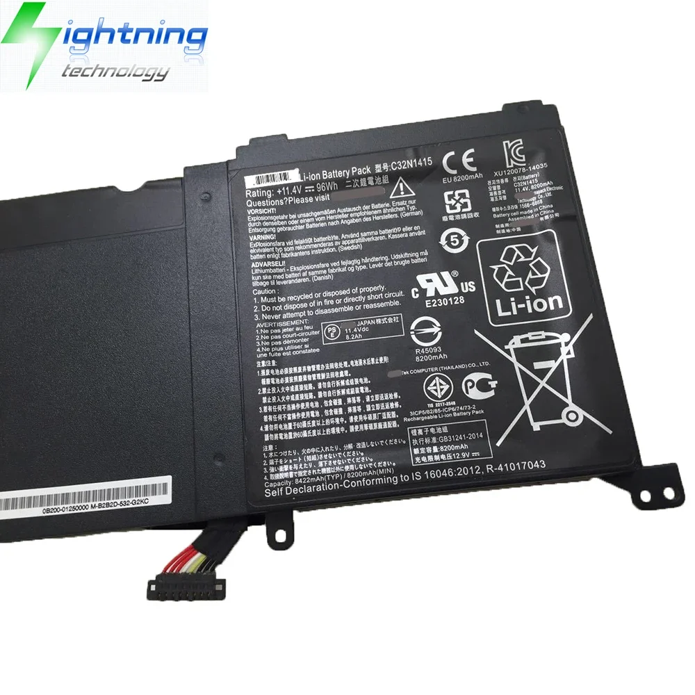 Nueva batería Original para ordenador portátil C32N1415 11,4 V 96Wh para Asus ZenBook Pro UX501JW UX501LW G601JW UX501JW4720 0B200- 01250000 etc. - imagen 2