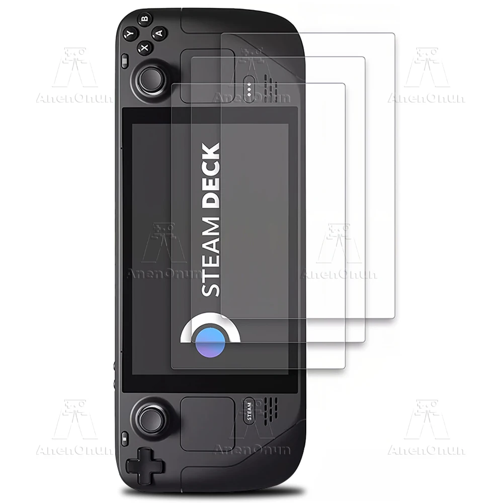 Steam Deck/Steam Deck Oled Protector de pantalla de vidrio templado Dureza 9H Inastillable Antiarañazos 2.5D Arc Edge HD Sin burbujas