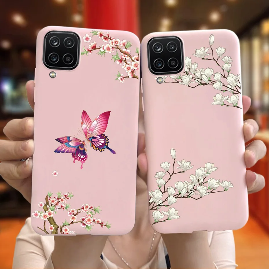 Para Samsung Galaxy A12 M12 Cool Fashion funda de teléfono pintada para Samsung A12 M12 A125F A127F Color caramelo fundas de silicona suave TPU - imagen 5