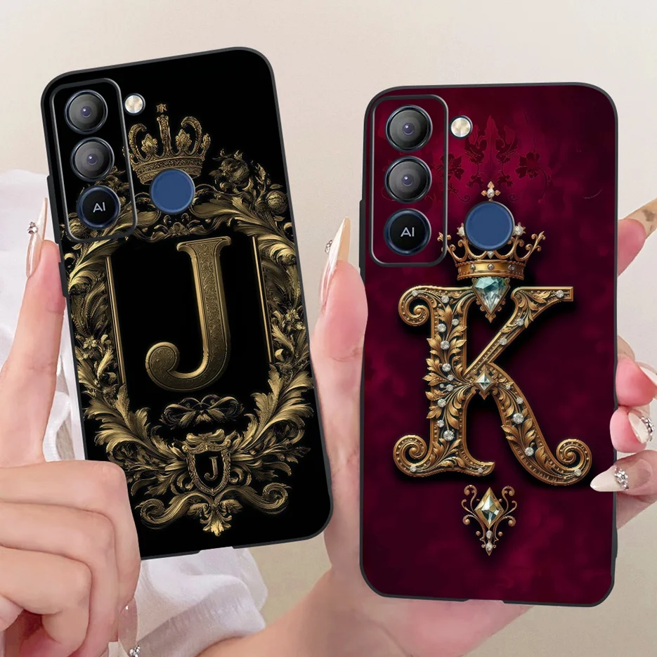 Para Tecno Pop 5 LTE funda BD4 BD4i BD4a Cool Crown letras cubierta suave TPU funda de teléfono para Tecno Pop 5 Pro Pop5 LTE bolsas de cubierta trasera