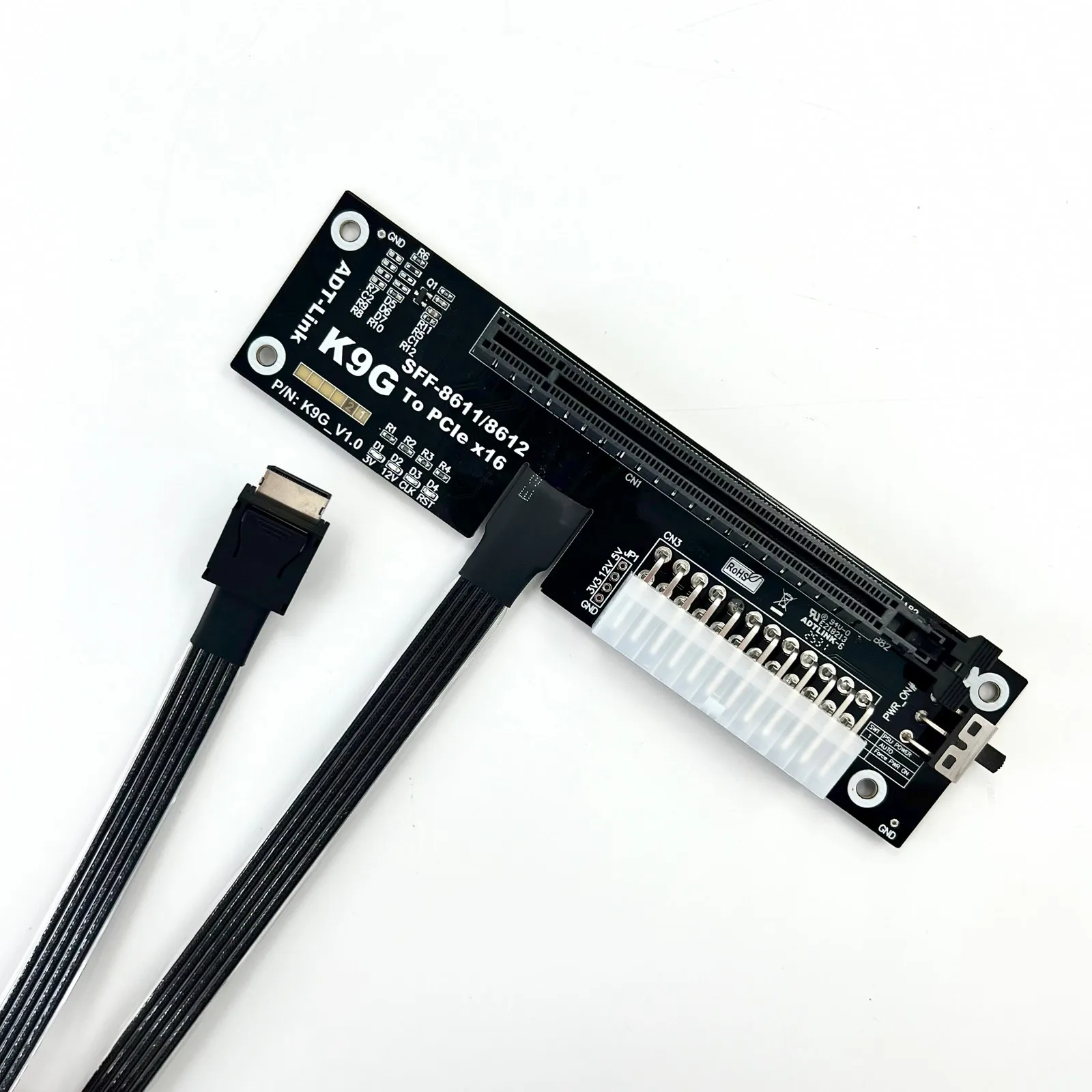 Actualización K9G-BK7 EGPU Oculink GPU Dock Pcie5.0 X4 Notebook portátil a tarjeta gráfica de vídeo externa M.2 OCuLink a PCIE X16 GPU Kit - imagen 5