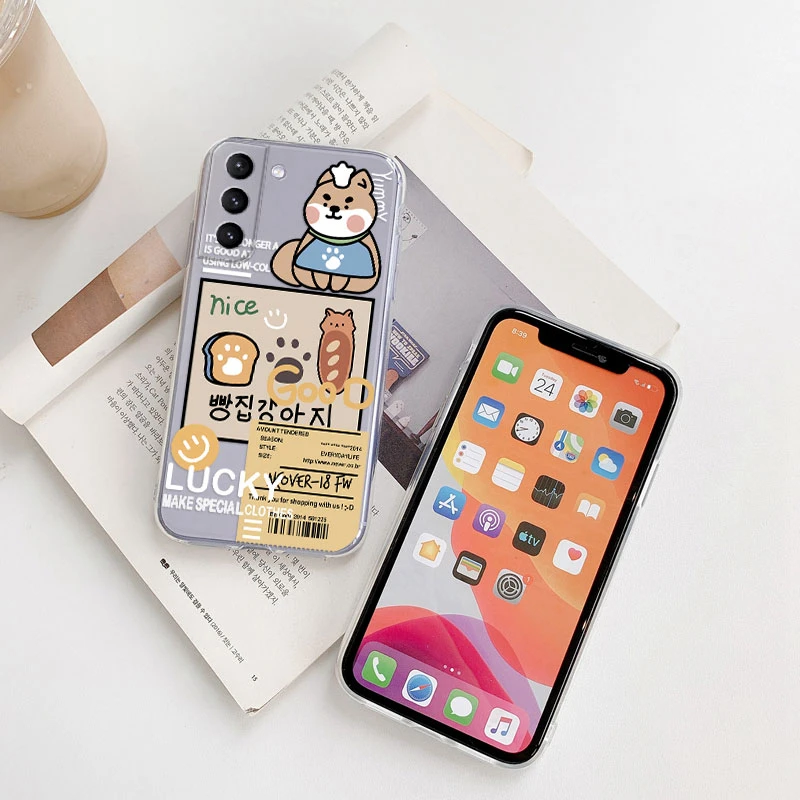 Funda para Samsung Galaxy S23 S 23 Plus S23 Ultra S23 + funda de teléfono suave a prueba de golpes Fundas de silicona Coque linda pintura transparente - imagen 3