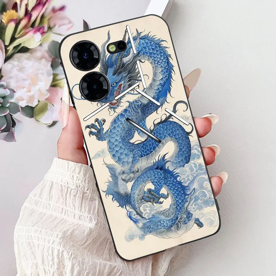 Funda de silicona para Tecno Pova 5 Pro 5G LH8n Funda Popular flor mariposa suave negro TPU Funda para Tecno Pova 5 Pova5 LH7n Coque - imagen 5