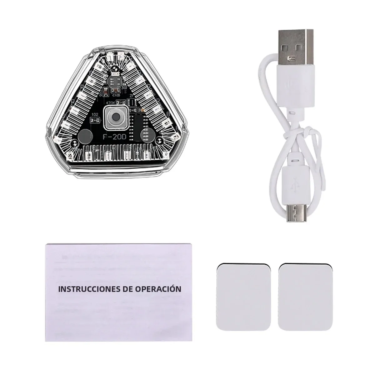 Luz LED para parachoques trasero de coche con energía Solar, luz de advertencia antitrasera intermitente roja y azul de alto brillo para seguridad del vehículo, 1/2 Uds. - imagen 2