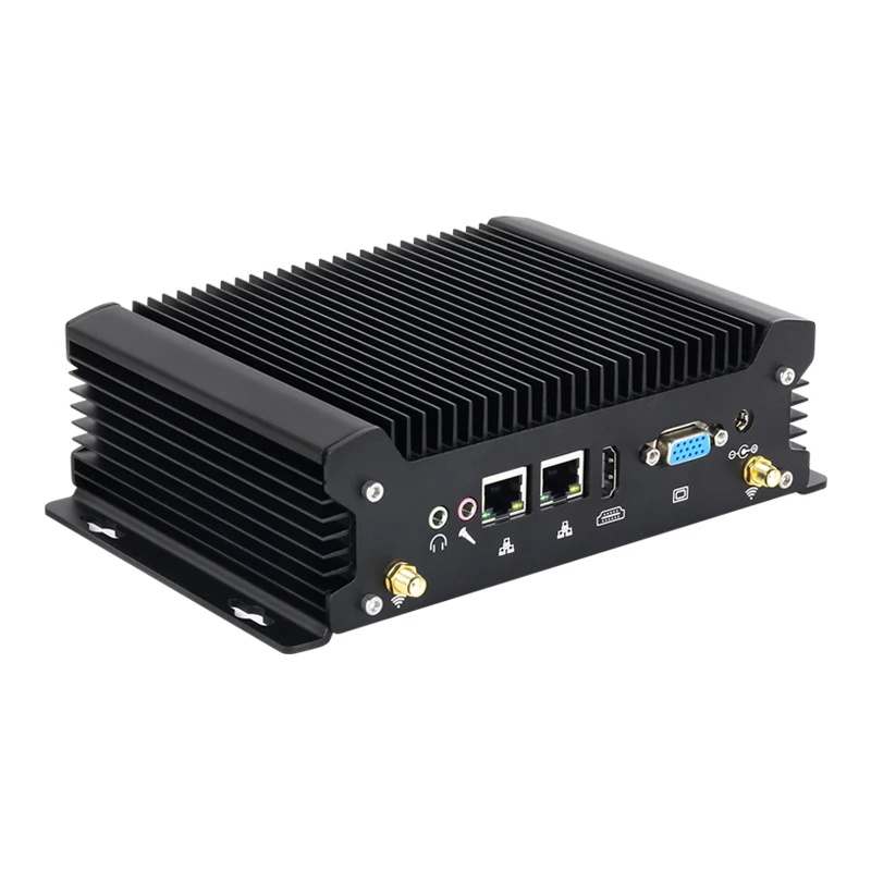 Mini PC sin ventilador Intel Core i7-10610U i3-10110U 2x RS232 2x GbE LAN 8x USB HDMI VGA compatible con WiFi 4G LTE Windows 10 Linux - imagen 2