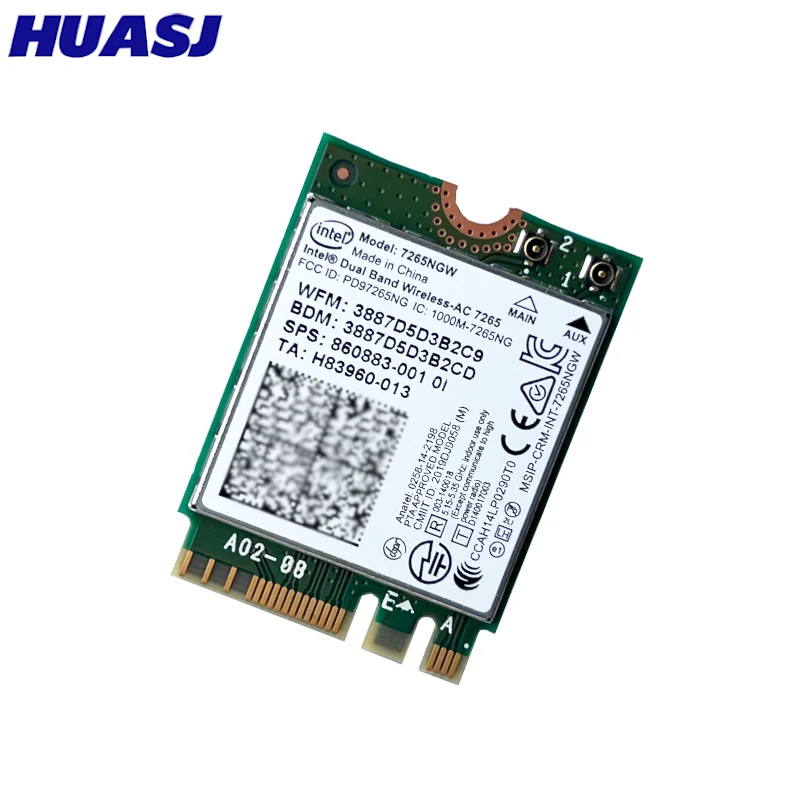 Tarjeta WiFi Bluetooth para Intel 7260NGW 7265NGW adaptador de red inalámbrica 802.11AC banda Dual 2,4G 5G para ordenador portátil - imagen 5