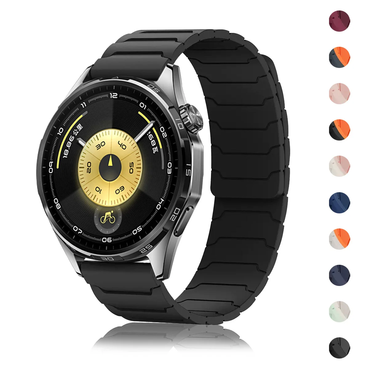 Para Huawei Watch GT 6 Pro banda magnética de silicona 20 22mm correa de reloj 5 4 Pro/GT6 5 4 3 2 46mm/GT3 2 42mm hombres mujeres pulsera cinturón