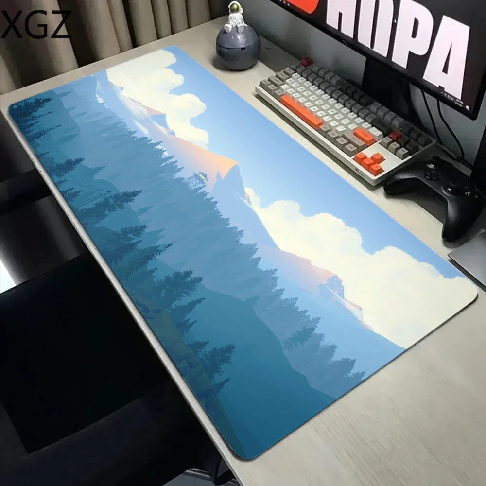 Alfombrilla de ratón XXL Deep forest firewatch para ordenador portátil, alfombra grande para juegos, teclado de borde de bloqueo, 70x30cm, alfombrilla de escritorio para CSGO LOL - imagen 2