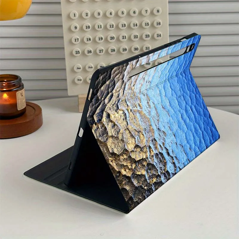 Ondulaciones de olas oceánicas azules para Samsung Galaxy Tab S7 S8 S9 S10 11 12,4 13,1 FE Plus Lite pulgadas funda para tableta - imagen 3