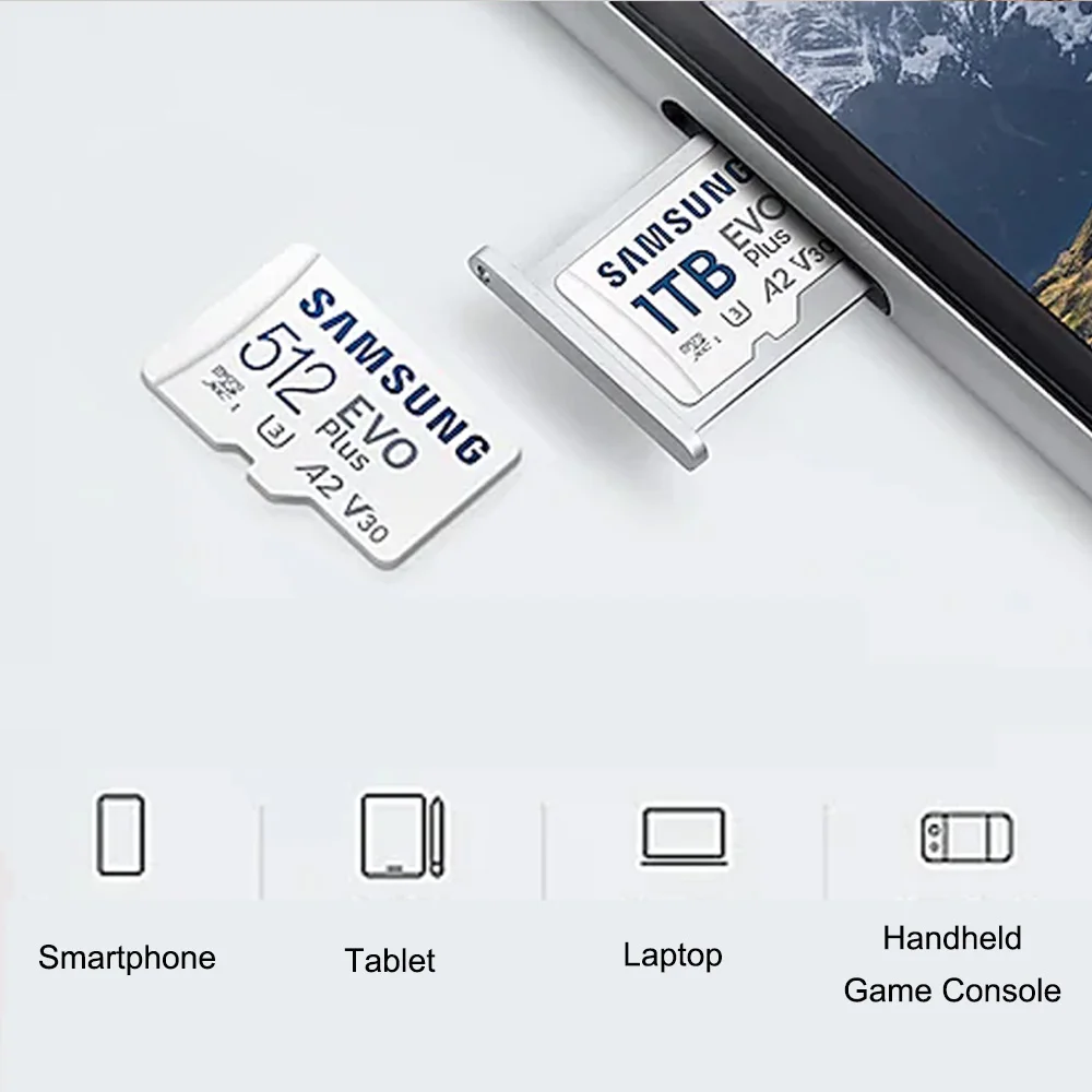 Tarjeta mcroSD Samsung EVO Plus/PRO Plus/PRO Ultimate/PRO Endurance 512G 256GB 128GB 64GB SDXC tarjeta TF de alta velocidad para vídeo 4K UHD - imagen 3