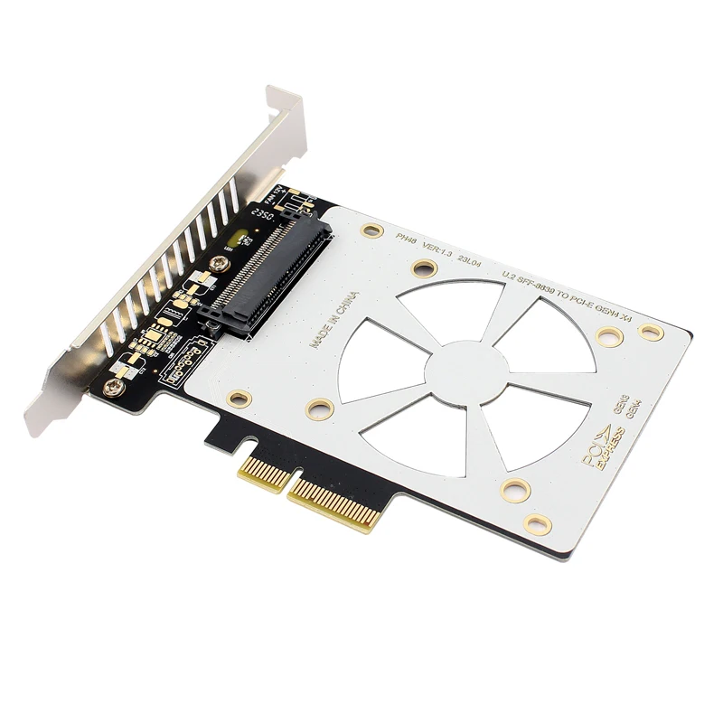 Adaptador U.2 a PCIE Riser PCI Express 3,0 X4/X8/X16 a SFF-8639 U.2 para Intel 750 2,5 "NVMe PCIE U2 SSD SATA SSD adaptador - imagen 2