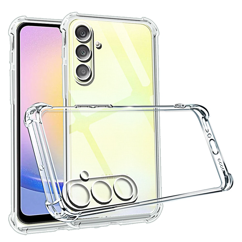 Funda de teléfono a prueba de golpes para Samsung Galaxy A25 5g 6,5 "A 25 Samsunga25 transparente silicona transparente parachoques suave TPU contraportada