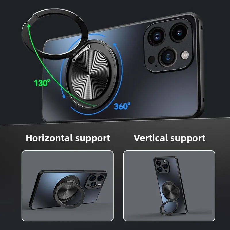 Para Xiaomi POCO M7 4G Funda de lujo mate 360 °   Funda trasera magnética con soporte giratorio para POCO F7 X7 Pro Ultra M7 Funda a prueba de golpes - imagen 5