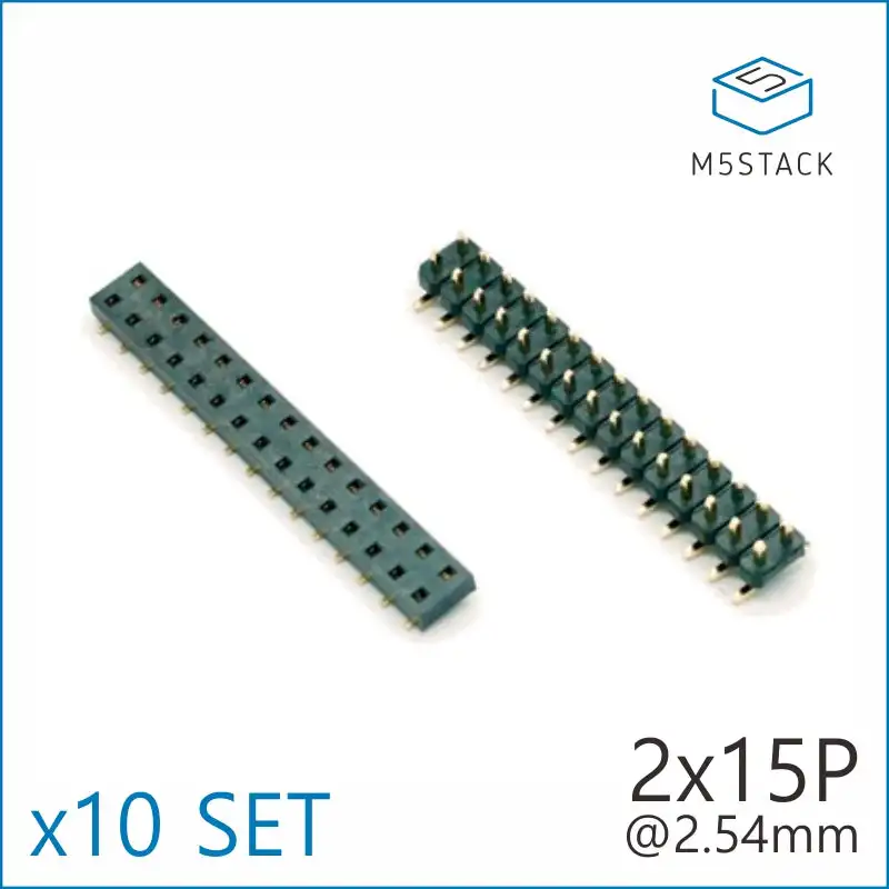 Conector oficial M5Stack de 2x15 pines, conector macho y hembra de 2,54mm, 4 pares