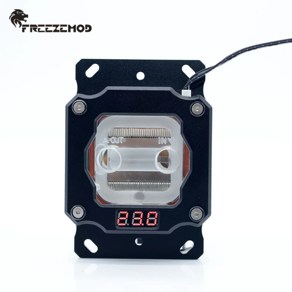 FREEZEMOD CPU bloque enfriador de agua pantalla LCD Sensor pantalla LCD AMD AM3 AM4 Ryzen enfriador PC MOD termómetro de cobre UPR-2018 - imagen 3