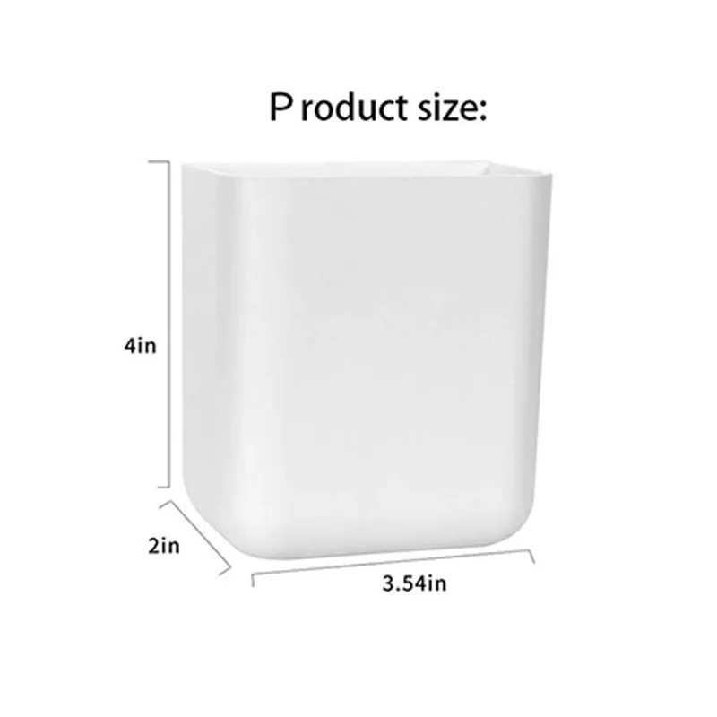 Soportes remotos sin agujeros para montaje en pared, caja de almacenamiento autoadhesiva, organizador de portalápices, 2 paquetes - imagen 3