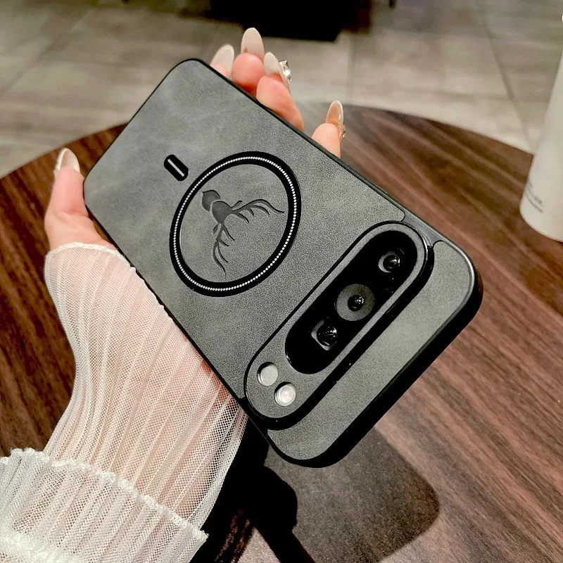 Funda de cuero de lujo para teléfono Magsafe con carga inalámbrica magnética para Google Pixel 10 9 ProXL 10 9 Pro 9 9A 10 9 Pro XL fundas - imagen 4