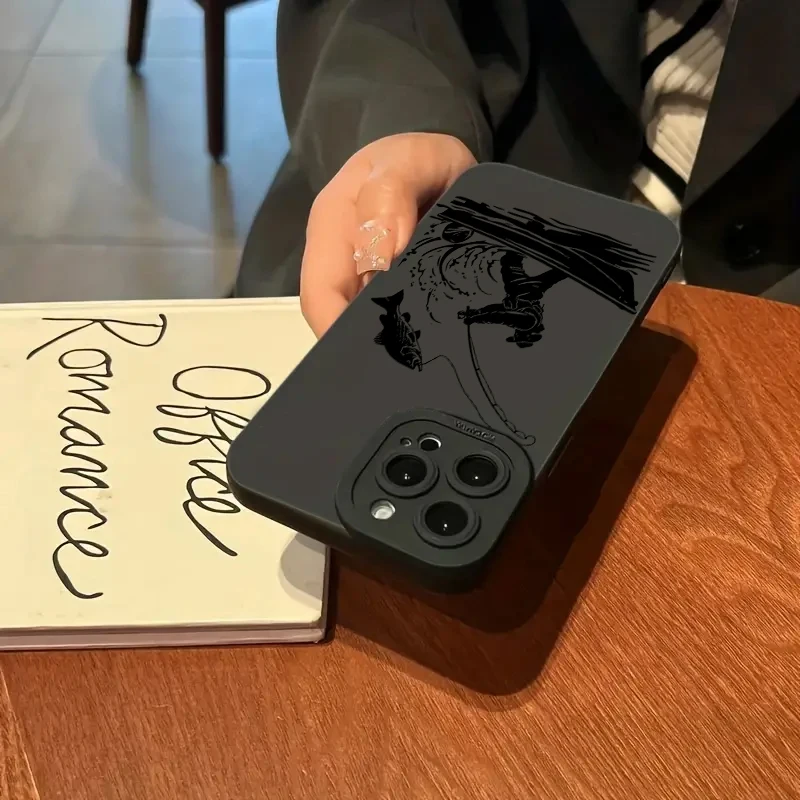 Funda de teléfono de silicona con diseño de hombre de pesca en línea para Samsung Galaxy S25 S24 S23 S22 S21 Ultra Plus FE A16 A06 A26 A33 A56 A34 - imagen 4