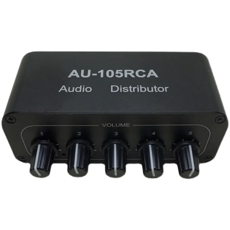 Distribuidor de Audio de 1 entrada y 5 salidas, mezclador de Audio estéreo, divisor RCA de doble canal NJM4580 OpAmp para amplificador de potencia de Audio activo - imagen 5