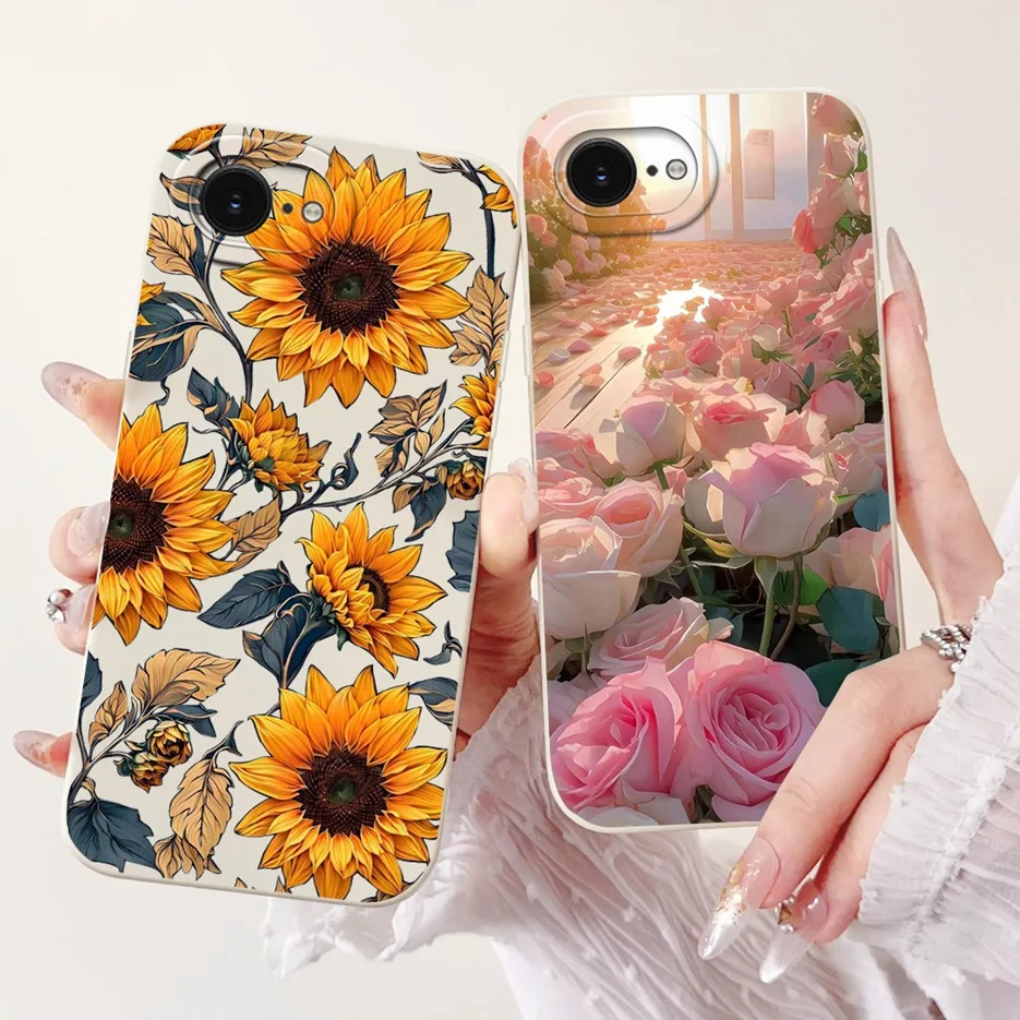 Para Apple iPhone 16E funda única de dibujos animados funda de teléfono de silicona suave para iPhone SE 4 iPhoneSE 2025 iPhone16e funda trasera Coque - imagen 4