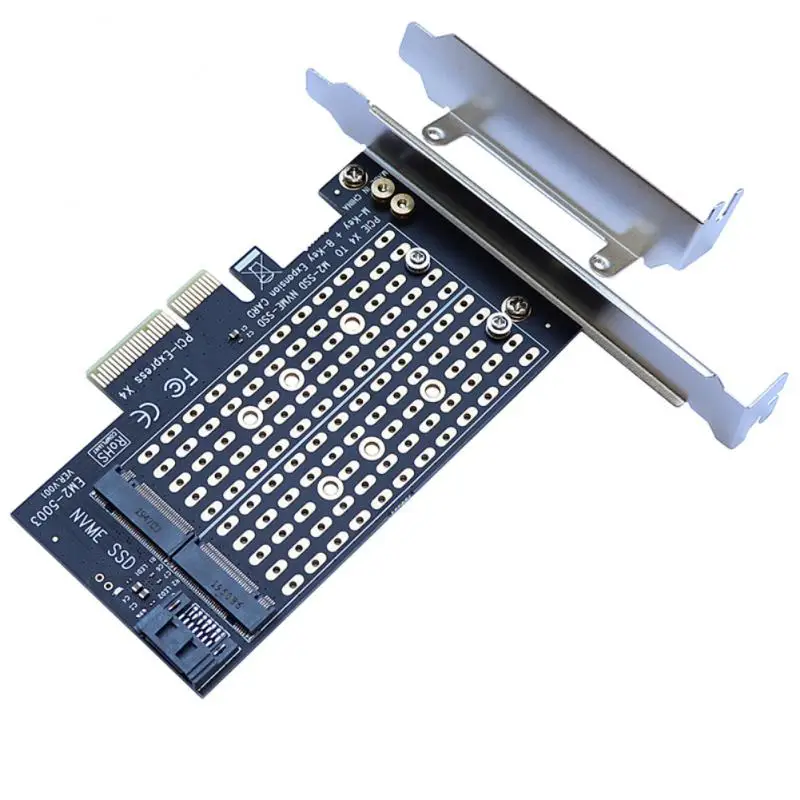 Adaptador Pcie a M2/m.2, tarjeta Dual Nvme/mie, Pci-e 3,0 X4 Gen3 Ssd M2 a Sata Pci-e, tarjeta M Key B, sistema operativo Linux